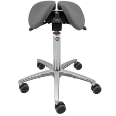 Nahkaverhoiltu Salli Small MultiAdjuster -satulatuoli, harmaa.