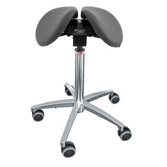 Nahkaverhoiltu Salli MultiAdjuster -satulatuoli, harmaa.