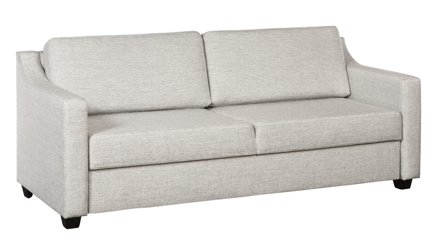 Seili-vuodesohva beigellä Reval 10 -verhoilukankaalla ja wengen värisillä puujaloilla.