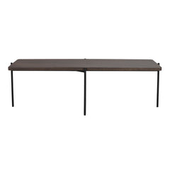 Ruskea Shelton-sohvapöytä 145 x 60 cm.