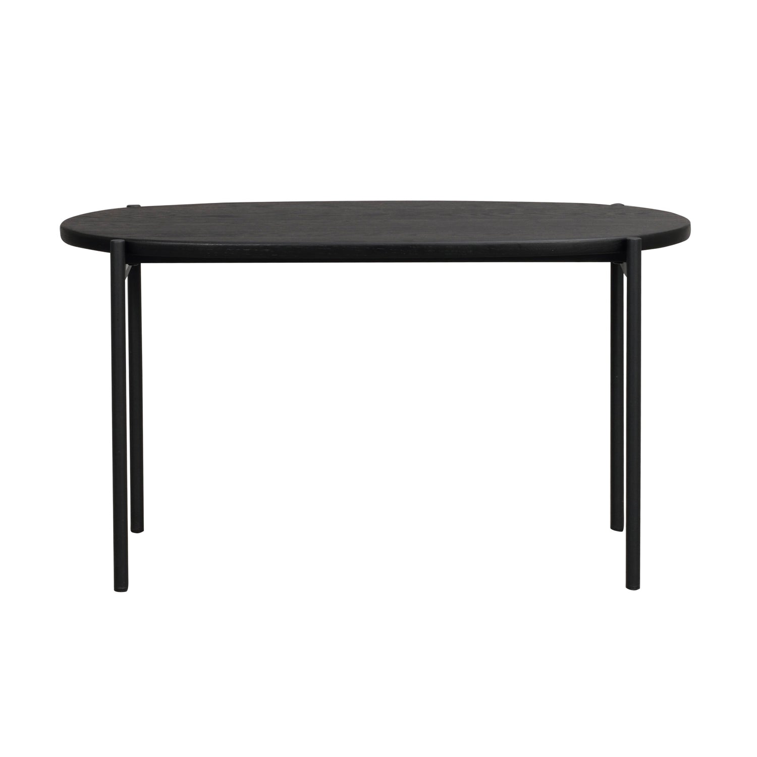 Musta Skye-sohvapöytä ovaali 80 cm.