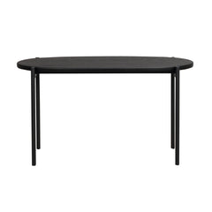 Musta Skye-sohvapöytä ovaali 80 cm.