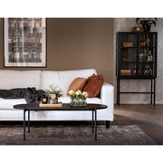 Musta Skye-sohvapöytä ovaali 120 cm.