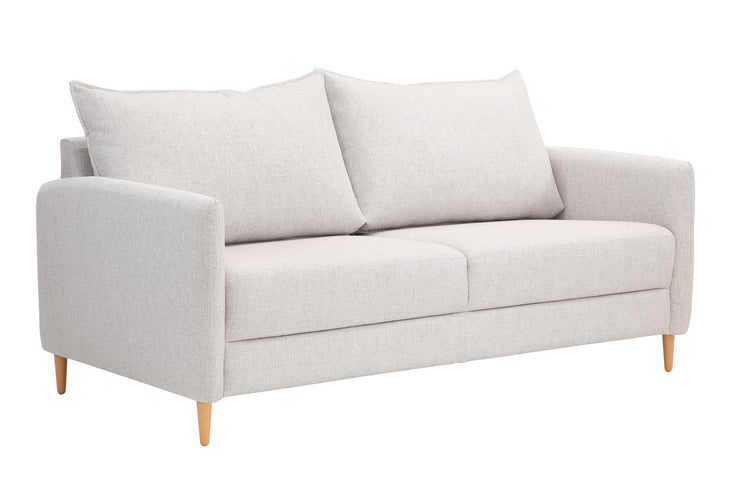 2-istuttava Stockholm-sohva vaaleanharmaalla Diamonds 104 -kankaalla. Sohvassa on 12 cm korkeat luonnonväriset tammijalat.
