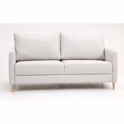 3D-kuvassa on 2-istuttava Stockholm-sohva vaaleanharmaalla Diamonds 104 -kankaalla. Sohvassa on 12 cm korkeat luonnonväriset tammijalat.