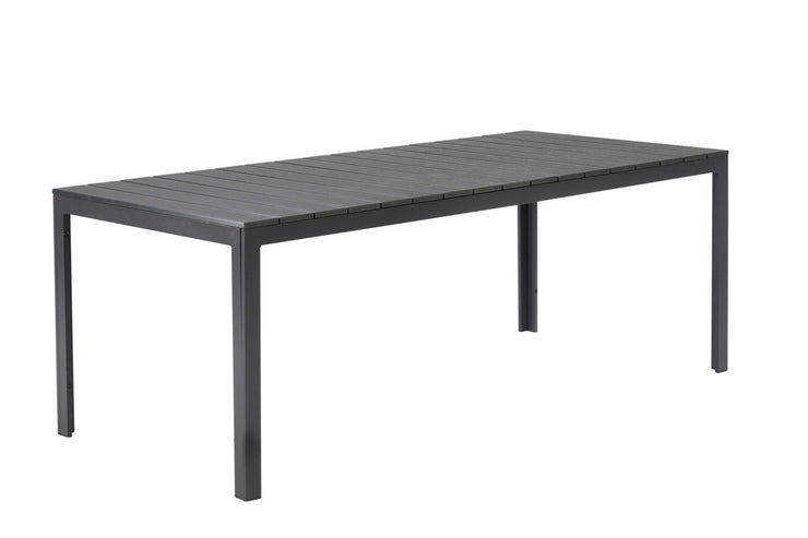 Musta Suvi Aintwood -ruokapöytä koossa 200 x 90 cm.