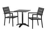 Suvi Cafe -ruokapöytä 60 x 60 cm ja kaksi Suvi Aintwood -tuolia, väri musta.