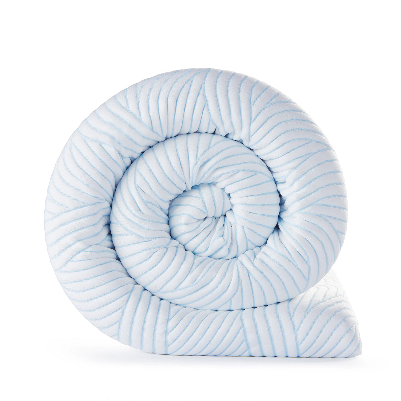 Kuvassa vuodepakettiin kuuluva Tempur Pro Luxe SmartCool -sijauspatja rullattuna.