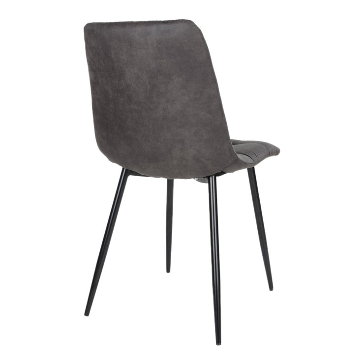 Torino-tuoli tummanharmaalla kangasverhoilulla takaa päin kuvattuna.