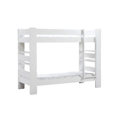 Valkoinen Unipuu-kerrossänky. Patja ja petivaatteet myydään erikseen.