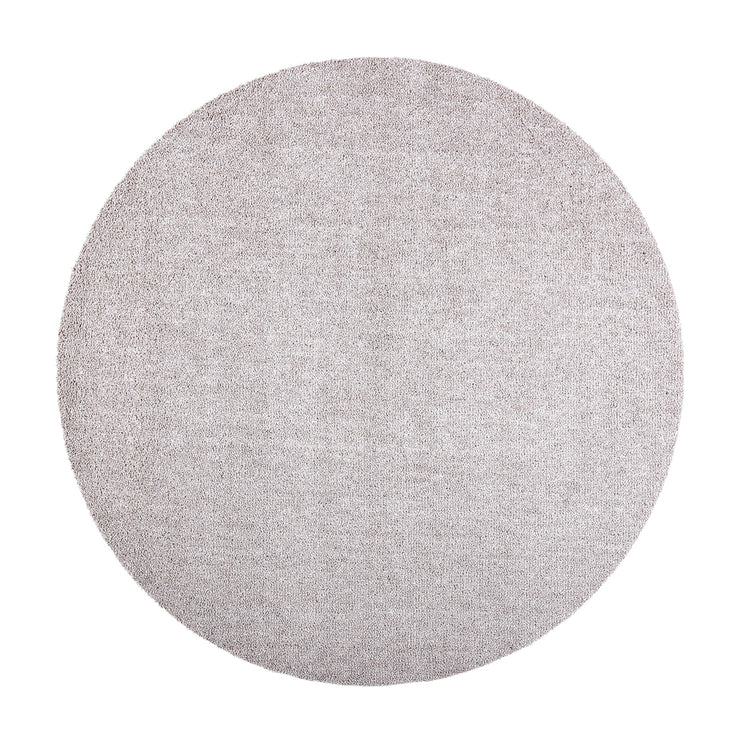 Viita-matto pyöreänä, kuvassa beige väri.