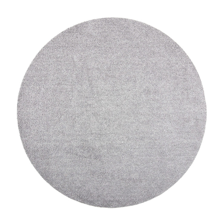Viita-matto pyöreänä., kuvassa harmaa väri.