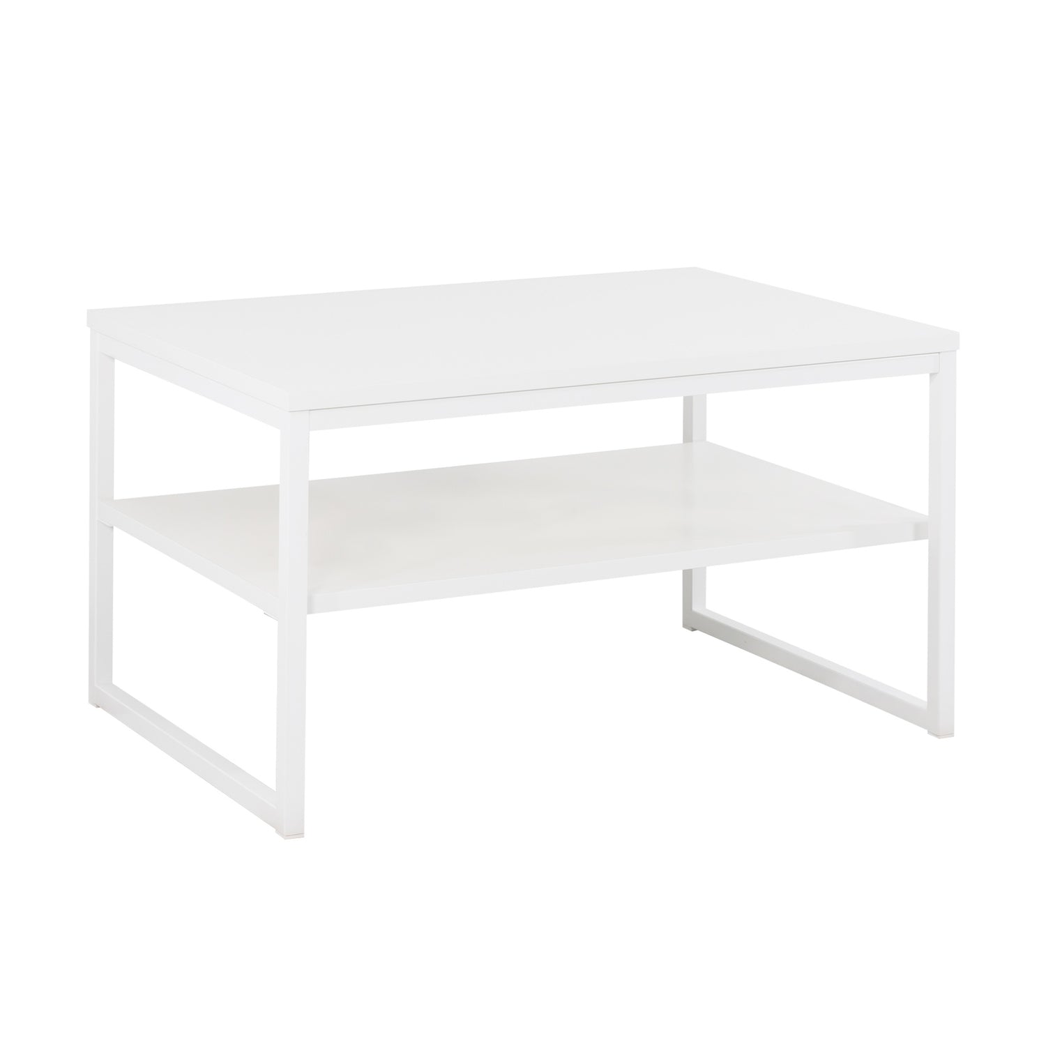 Kokovalkoinen Viiva-sohvapöytä.