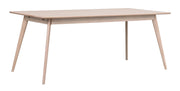 Yumi-pöytä 190 x 90 cm, valkotammenvärinen.