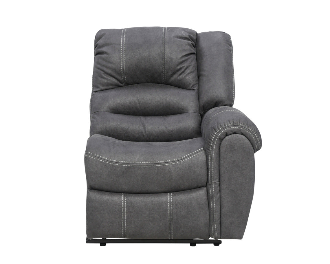 Cinema-moduulisohvan päätyyn sijoitettava istuinpaikka, jossa on sähkökäyttöinen recliner-mekanismi. Kuvassa on edestä katsottuna vasen päätyosa. Kuvassa on edestä katsottuna oikea päätyosa.