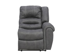 Cinema-moduulisohvan päätyyn sijoitettava istuinpaikka, jossa on sähkökäyttöinen recliner-mekanismi. Kuvassa on edestä katsottuna vasen päätyosa. Kuvassa on edestä katsottuna oikea päätyosa.