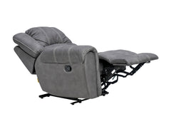 Päätyosan selkänoja kallistuu ja jalkarahi nousee sivussa olevalla manuaalisella laukaisukahvalla.