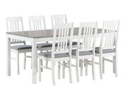 Jatko-osan ollessa käytössä pöytäryhmän ääreen mahtuu 6 henkilöä. Ryhmään kuuluu 4 tuolia, lisätuolit on ostettavissa erikseen.