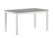 Valkoinen/harmaa 130 cm Kaisla-pöytä.