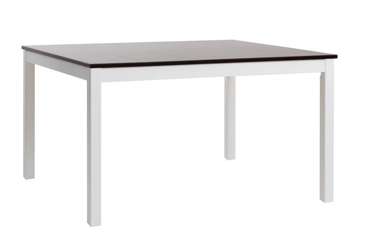 Valkoinen/pähkinä 130 cm Kaisla-pöytä.
