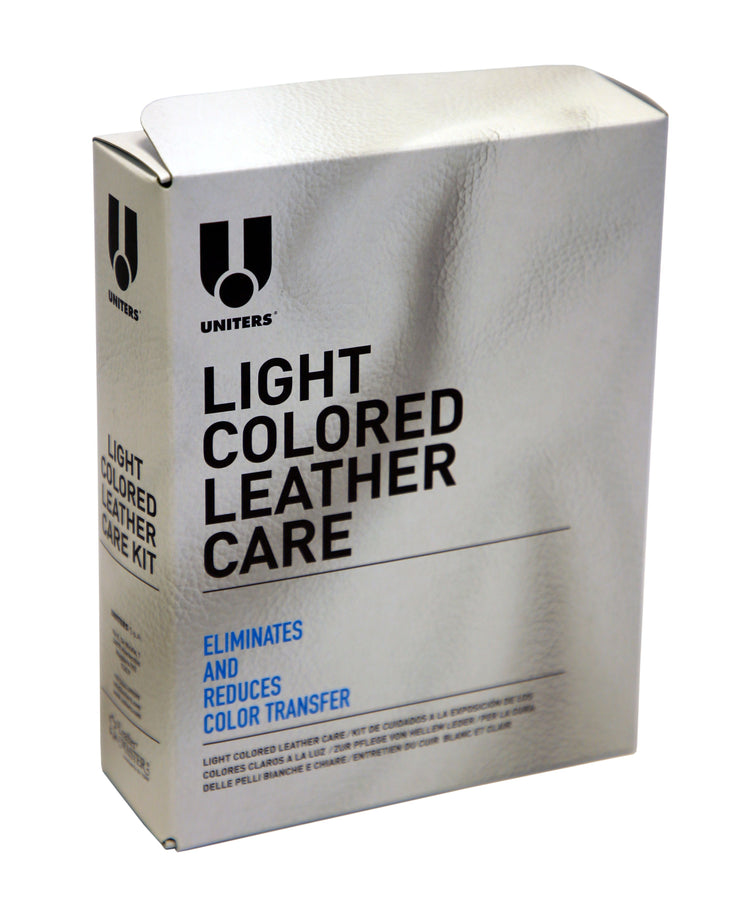 Light Colored Leather Care -hoitosetti on tarkoitettu erityisesti vaalealle nahalle.
