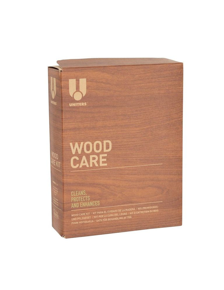 Wood Master -sarjan Wood Care -hoitosetillä saat helposti puhdistettua puupintoja ja puisia huonekaluja.