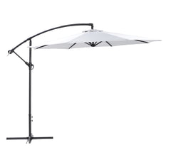 Suuri 300 cm sivuvarjo valkoisena.